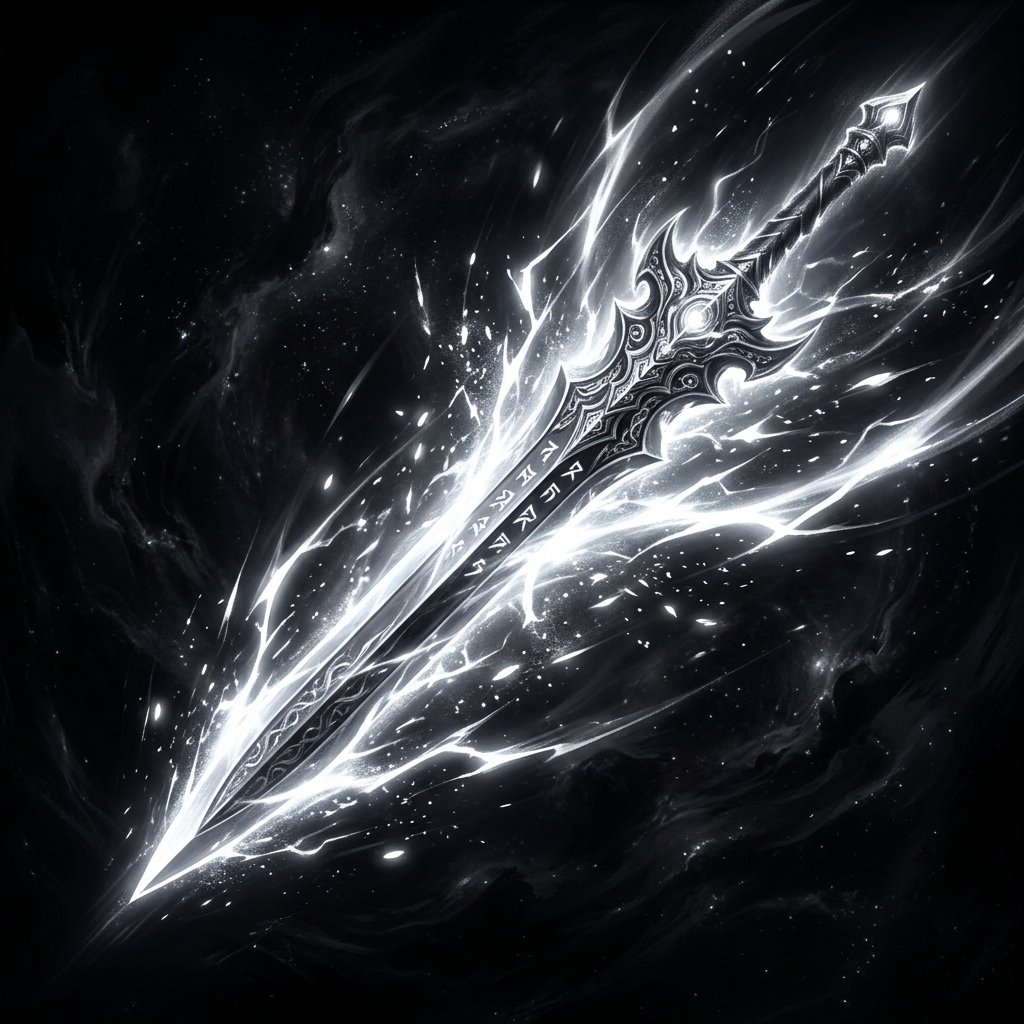 Silver Sword on misty void